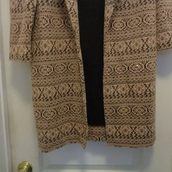 VINTAGE AZTEC STYLE LONG JACKET COAT M - Picture 3 of 4